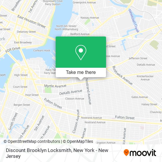 Mapa de Discount Brooklyn Locksmith