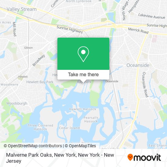 Mapa de Malverne Park Oaks, New York