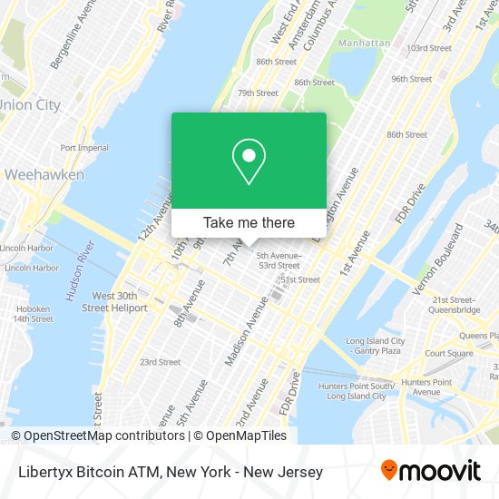 Mapa de Libertyx Bitcoin ATM