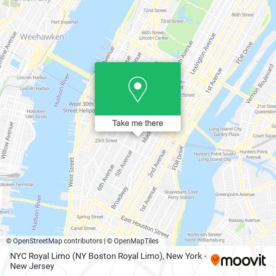 Mapa de NYC Royal Limo (NY Boston Royal Limo)