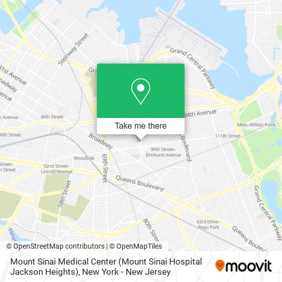 Mount Sinai Medical Center (Mount Sinai Hospital Jackson Heights) map