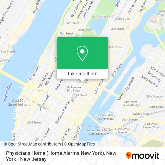 Mapa de Physicians Home (Home Alarms New York)