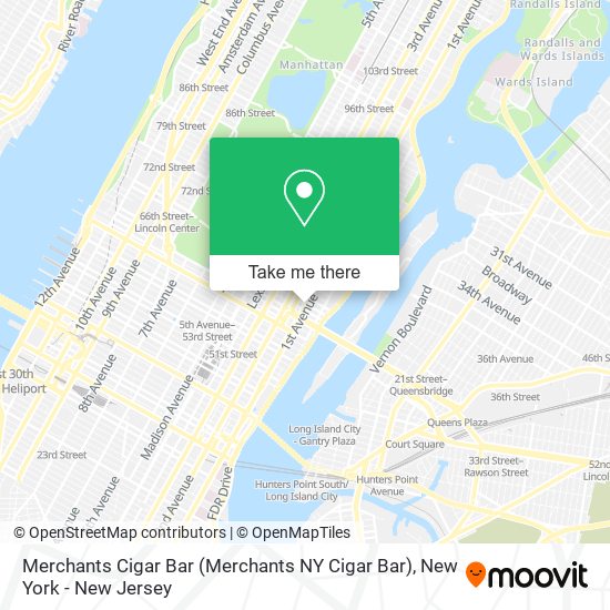 Merchants Cigar Bar map