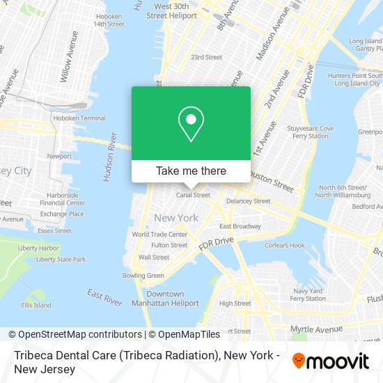 Mapa de Tribeca Dental Care (Tribeca Radiation)