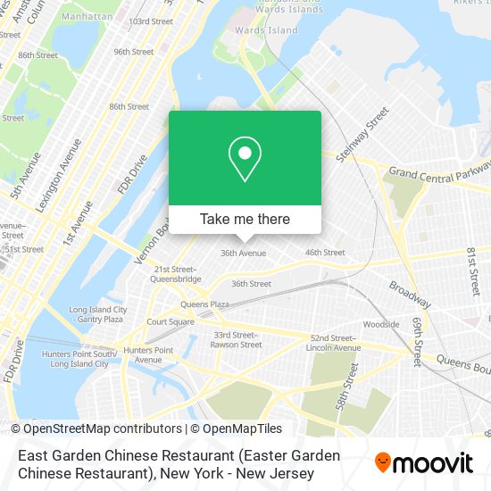 Mapa de East Garden Chinese Restaurant