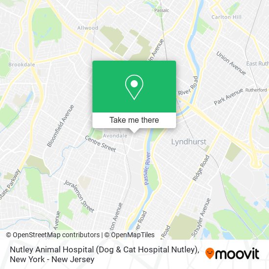 Nutley Animal Hospital (Dog & Cat Hospital Nutley) map
