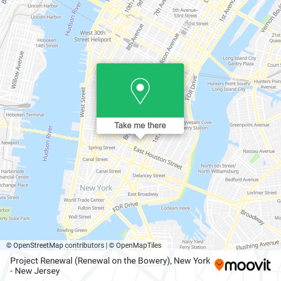 Mapa de Project Renewal (Renewal on the Bowery)