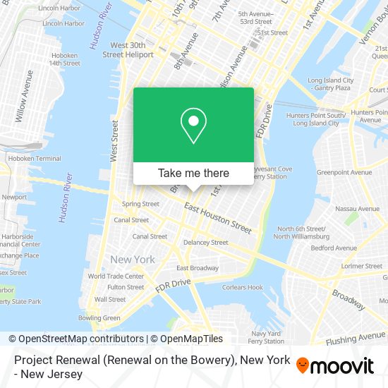 Project Renewal (Renewal on the Bowery) map