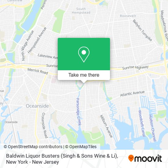 Mapa de Baldwin Liquor Busters (Singh & Sons Wine & Li)