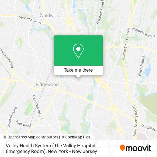 Valley Health System (The Valley Hospital Emergency Room) map
