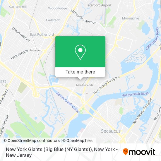 New York Giants (Big Blue (NY Giants)) map