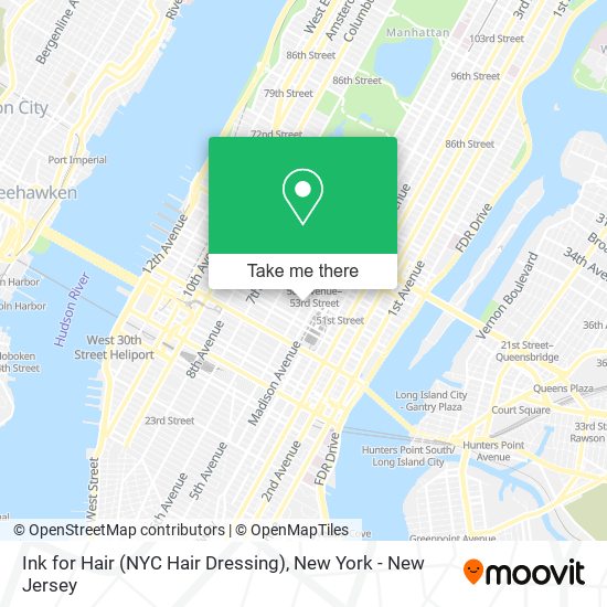 Mapa de Ink for Hair (NYC Hair Dressing)