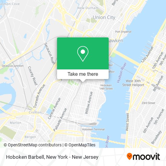 Mapa de Hoboken Barbell