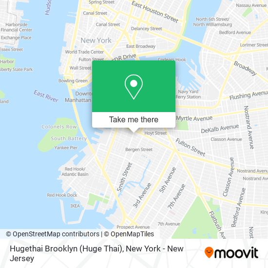 Hugethai Brooklyn (Huge Thai) map