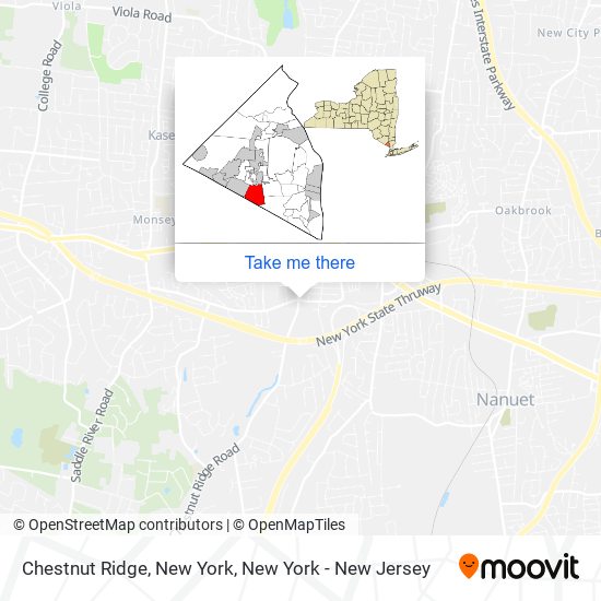 Mapa de Chestnut Ridge, New York