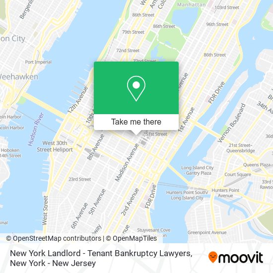 New York Landlord - Tenant Bankruptcy Lawyers map