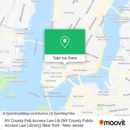 NY County Pub Access Law Lib (NY County Public Access Law Library) map