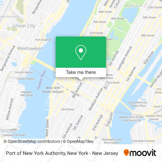 Port of New York Authority map