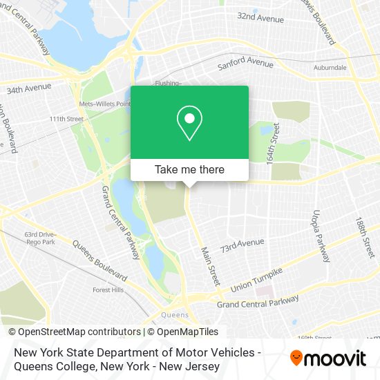 Mapa de New York State Department of Motor Vehicles - Queens College