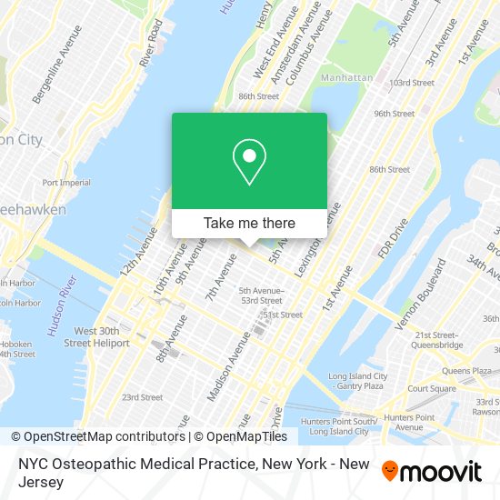 Mapa de NYC Osteopathic Medical Practice