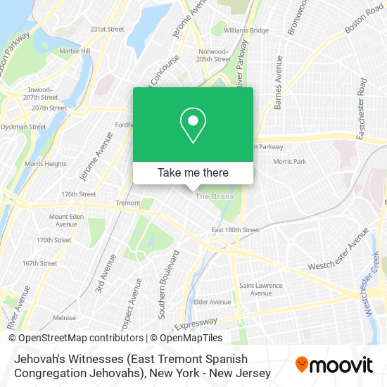 Mapa de Jehovah's Witnesses (East Tremont Spanish Congregation Jehovahs)