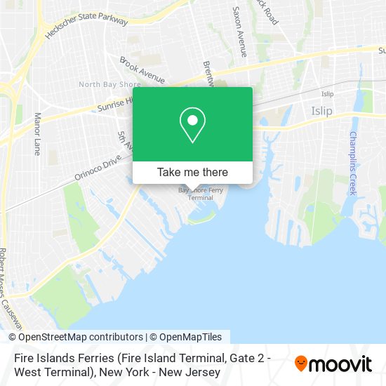 Fire Islands Ferries (Fire Island Terminal, Gate 2 - West Terminal) map