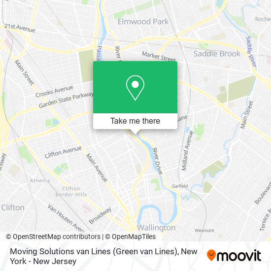 Mapa de Moving Solutions van Lines (Green van Lines)