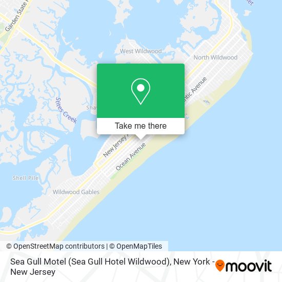Mapa de Sea Gull Motel (Sea Gull Hotel Wildwood)