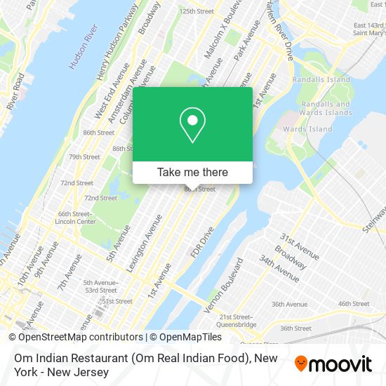 Mapa de Om Indian Restaurant (Om Real Indian Food)