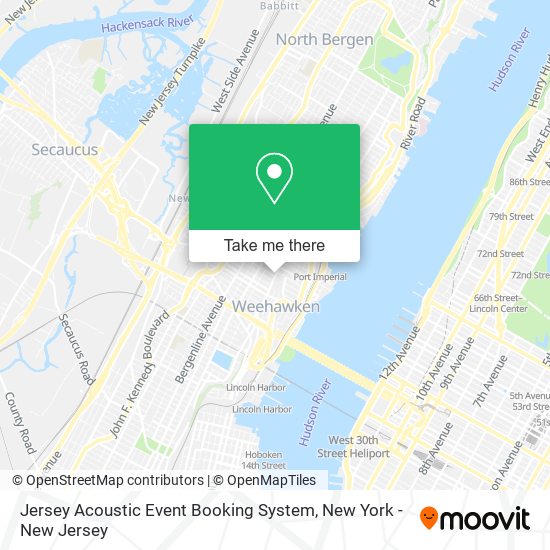 Mapa de Jersey Acoustic Event Booking System