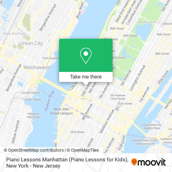 Piano Lessons Manhattan (Piano Lessons for Kids) map