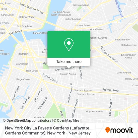 New York City La Fayette Gardens (Lafayette Gardens Community) map