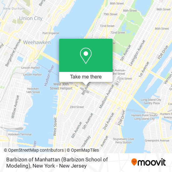 Mapa de Barbizon of Manhattan (Barbizon School of Modeling)