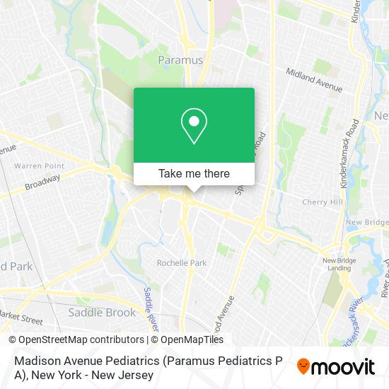 Madison Avenue Pediatrics (Paramus Pediatrics P A) map