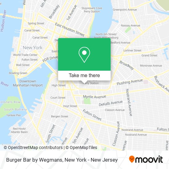 Burger Bar by Wegmans map