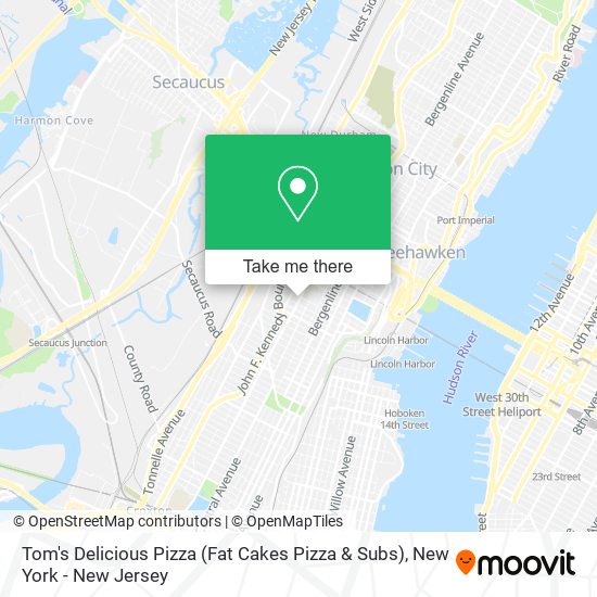 Mapa de Tom's Delicious Pizza (Fat Cakes Pizza & Subs)