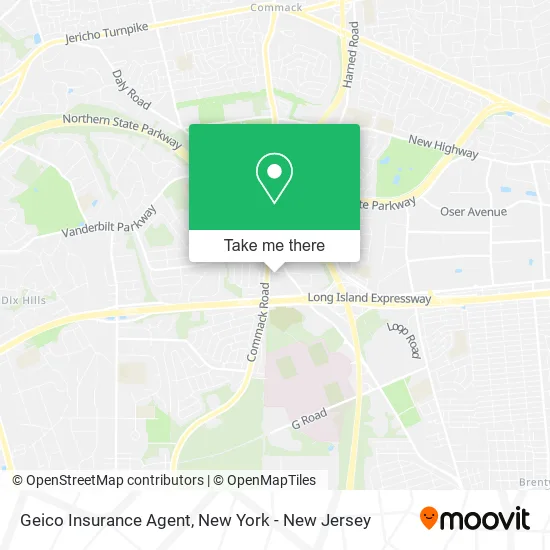 Geico Insurance Agent map