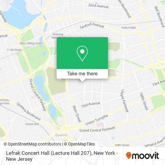 Mapa de Lefrak Concert Hall (Lecture Hall 207)