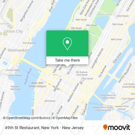 49th St Restaurant map