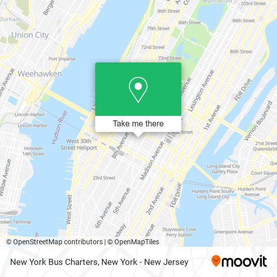 New York Bus Charters map