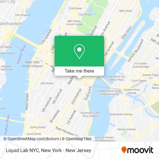 Mapa de Liquid Lab NYC