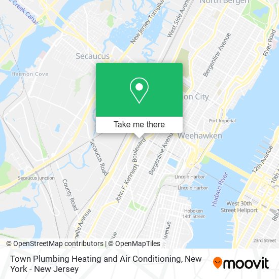 Town Plumbing Heating and Air Conditioning map