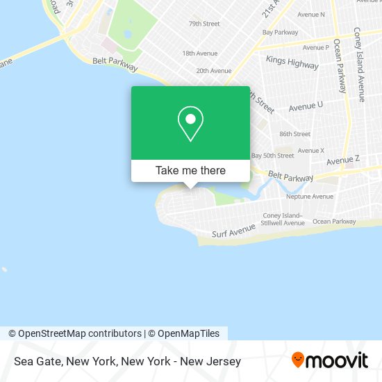 Sea Gate, New York map