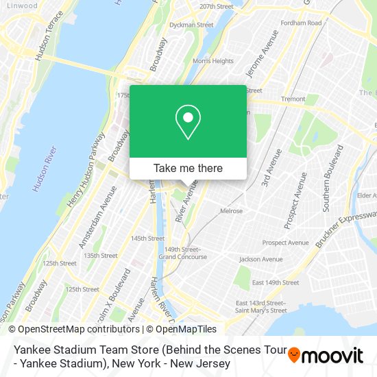 Mapa de Yankee Stadium Team Store (Behind the Scenes Tour - Yankee Stadium)