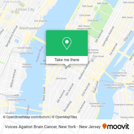 Mapa de Voices Against Brain Cancer