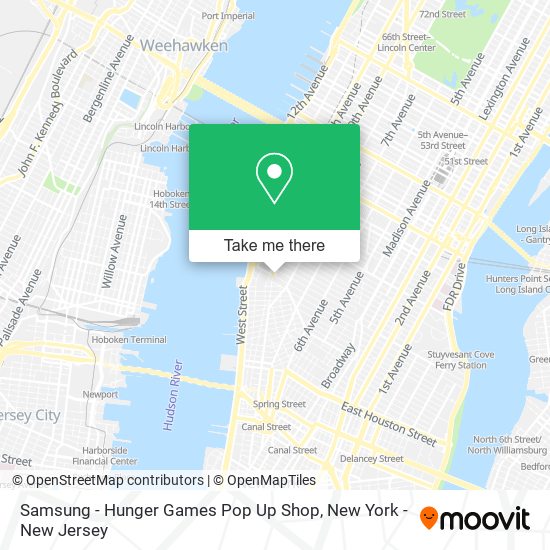 Samsung - Hunger Games Pop Up Shop map