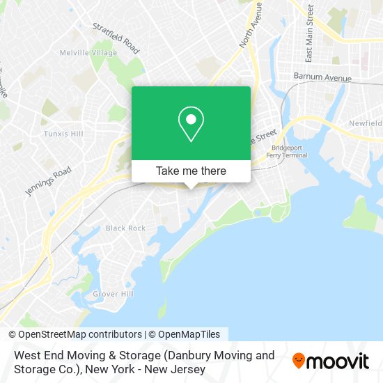 West End Moving & Storage (Danbury Moving and Storage Co.) map