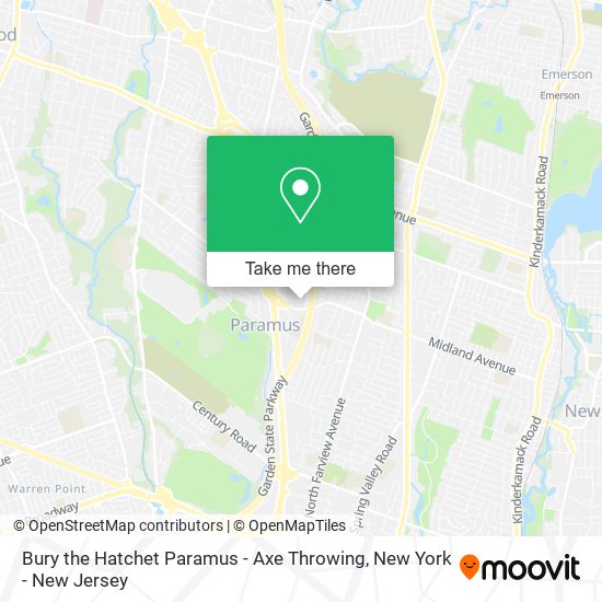 Bury the Hatchet Paramus - Axe Throwing map