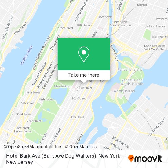 Mapa de Hotel Bark Ave (Bark Ave Dog Walkers)