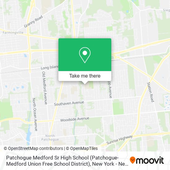 Patchogue Medford Sr High School (Patchogue-Medford Union Free School District) map